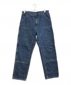 Carhartt WIPカーハート ワークインプログレス）の古着「ダブルニーデニムパンツ」｜インディゴ