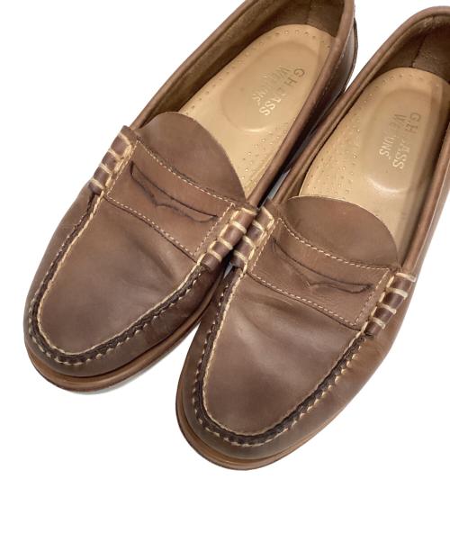 G.H.BASS WEEJUNS（ジーエイチ バス ウィージャンズ）G.H.BASS WEEJUNS (ジーエイチ バス ウィージャンズ) Larson Penny Loafers Earth Nubuck ブラウン サイズ:40 1/2の古着・服飾アイテム