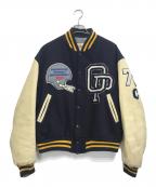 Golden Bearゴールデンベア）の古着「袖レザースタジャン」｜ネイビー