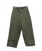 VINTAGEヴィンテージ）の古着「ダブルフェイスフィールドパンツ」｜グリーン