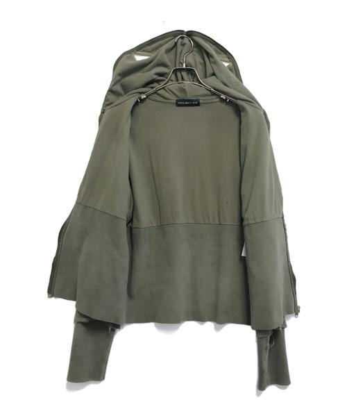 PROJECT G/R（プロジェクト ジーアール）PROJECT G/R (プロジェクト ジーアール) Gimp Waffle Thermal Zip Hoodie カーキ サイズ:2の古着・服飾アイテム