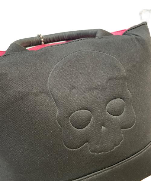 HYDROGEN（ハイドロゲン）HYDROGEN (ハイドロゲン) ロゴチャーム付きミニトートバッグ ブラックの古着・服飾アイテム