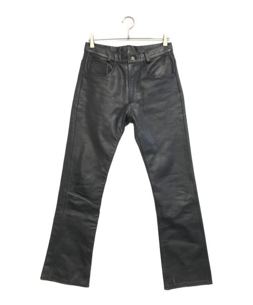 INDIAN（インディアン）INDIAN (インディアン) レザーパンツ ブラック サイズ:32の古着・服飾アイテム