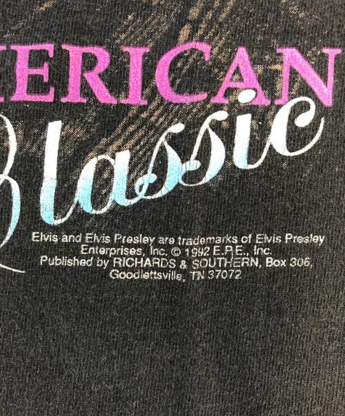 アーティストTシャツ（アーティストTシャツ）アーティストTシャツ (アーティストTシャツ) 90s Elvis Presley(エルヴィス・プレスリー) アーティストTシャツ ブラック サイズ:Lの古着・服飾アイテム