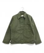 VINTAGE MILITARYヴィンテージ ミリタリー）の古着「US ARMY A-2デッキジャケット」｜グリーン