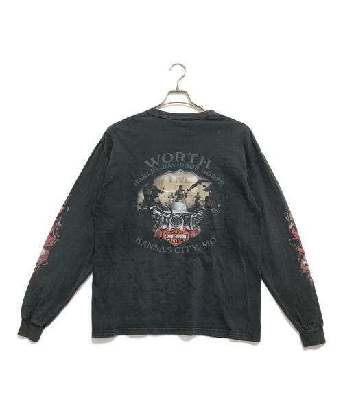 HARLEY-DAVIDSON（ハーレーダビッドソン）HARLEY-DAVIDSON (ハーレーダビッドソン) カットソー ブラック サイズ:Lの古着・服飾アイテム