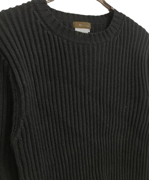Y's for men（ワイズフォーメン）Y'S for men (ワイズフォーメン) リブニット ブラック サイズ:3の古着・服飾アイテム