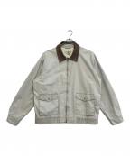 L.L.Beanエルエルビーン）の古着「襟レザーコットンブルゾン」｜ベージュ