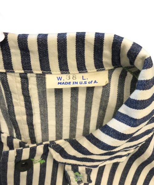 SUGAR CANE（シュガーケーン）SUGAR CANE (シュガーケーン) ストライプカバーオール ネイビー サイズ:38の古着・服飾アイテム