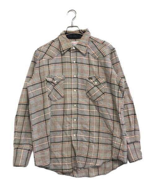 Wrangler（ラングラー）Wrangler (ラングラー) ウエスタンネルシャツ グレー サイズ:16 1/2×35の古着・服飾アイテム