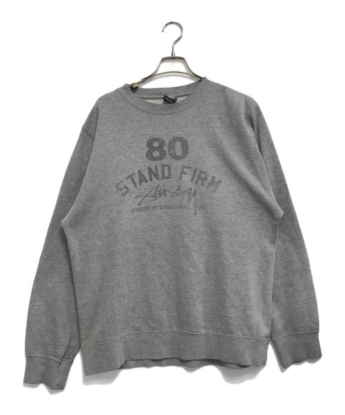 stussy（ステューシー）stussy (ステューシー) 染込みプリントTシャツ グレー サイズ:Lの古着・服飾アイテム