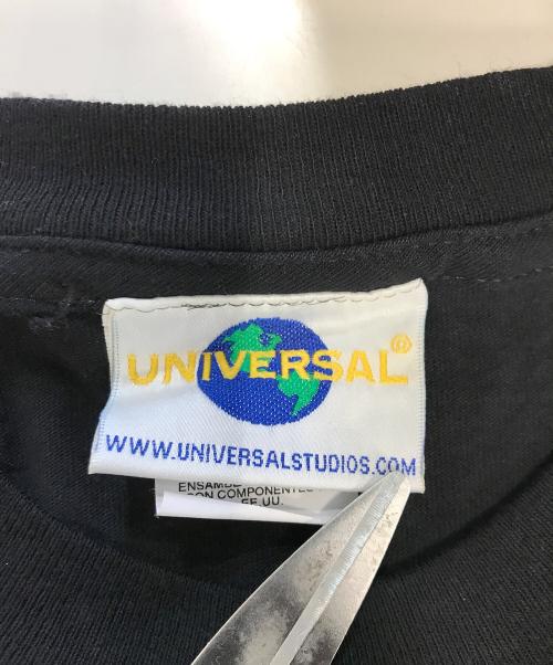 UNIVERSAL（ユニバーサル）UNIVERSAL (ユニバーサル) プリントTシャツ ブラック サイズ:Lの古着・服飾アイテム