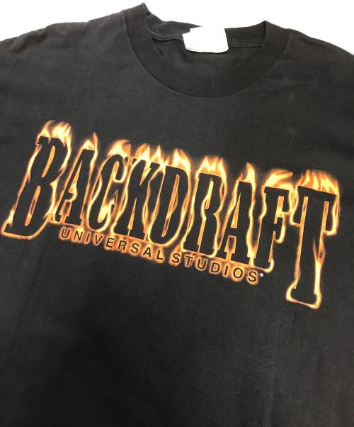 UNIVERSAL（ユニバーサル）UNIVERSAL (ユニバーサル) プリントTシャツ ブラック サイズ:Lの古着・服飾アイテム