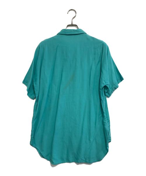 Swing ster（スウィングスター）Swing ster (スウィングスター) 半袖レーヨンシャツ ミントグリーン サイズ:Lの古着・服飾アイテム