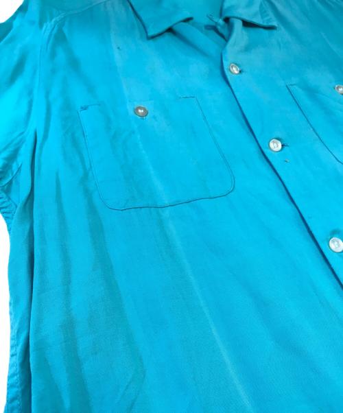 Swing ster（スウィングスター）Swing ster (スウィングスター) 半袖レーヨンシャツ ミントグリーン サイズ:Lの古着・服飾アイテム