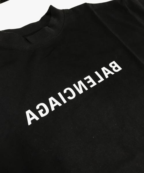 BALENCIAGA（バレンシアガ）BALENCIAGA (バレンシアガ) MIRROR LOGO T-SHIRT ブラック サイズ:Sの古着・服飾アイテム