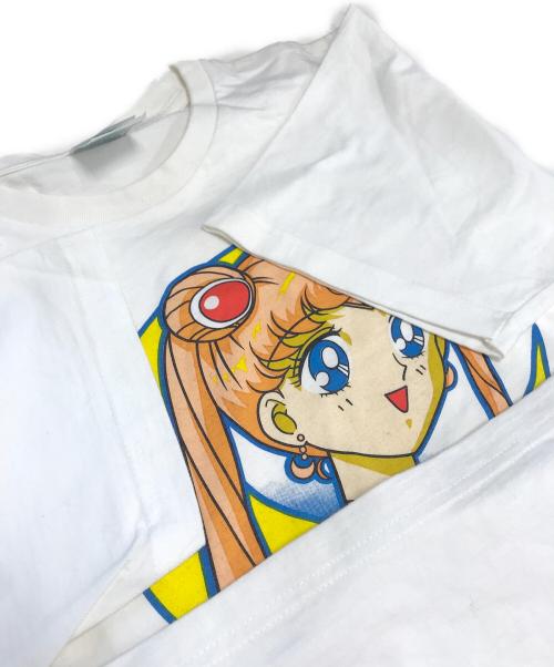 キャラクターTシャツ（キャラクターTシャツ）キャラクターTシャツ (キャラクターTシャツ) セーラームーン キャラクターTシャツ ホワイト サイズ:Lの古着・服飾アイテム