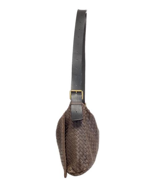 BOTTEGA VENETA（ボッテガベネタ）BOTTEGA VENETA (ボッテガベネタ) イントレチャートショルダーバッグ ブラウンの古着・服飾アイテム