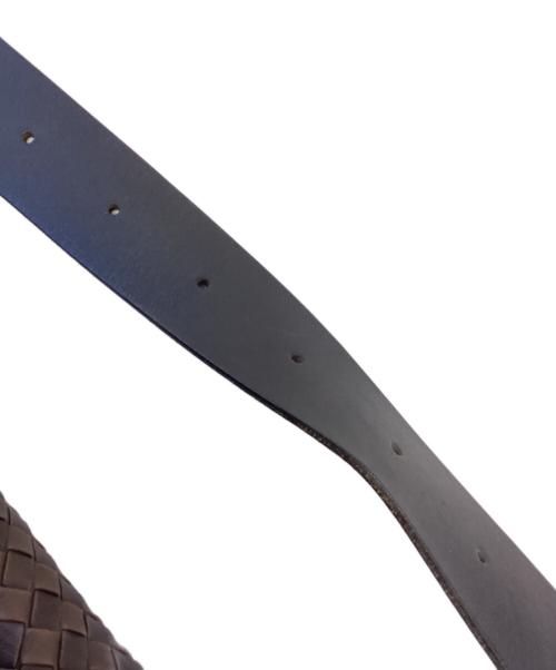 BOTTEGA VENETA（ボッテガベネタ）BOTTEGA VENETA (ボッテガベネタ) イントレチャートショルダーバッグ ブラウンの古着・服飾アイテム