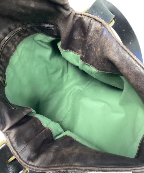 BOTTEGA VENETA（ボッテガベネタ）BOTTEGA VENETA (ボッテガベネタ) イントレチャートショルダーバッグ ブラウンの古着・服飾アイテム