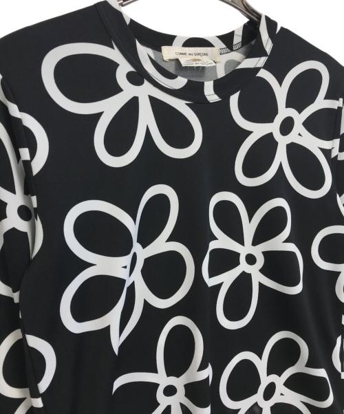 COMME des GARCONS（コムデギャルソン）COMME des GARCONS (コムデギャルソン) 花柄L/Sカットソー ブラック サイズ:XSの古着・服飾アイテム