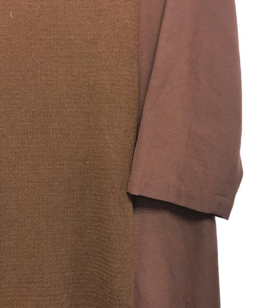 tricot COMME des GARCONS（トリココムデギャルソン）tricot COMME des GARCONS (トリココムデギャルソン) フロント切替ウールワンピース ブラウン サイズ:表記なしの古着・服飾アイテム