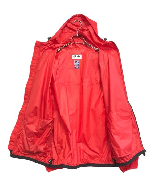 PLAY COMME des GARCONS（プレイコムデギャルソン）PLAY COMME des GARCONS (プレイコムデギャルソン) K-WAY (ケイウェイ) フーデッドジャケット レッド サイズ:Ｓの古着・服飾アイテム