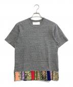 COMME des GARCONS HOMME HOMMEコムデギャルソンオムオム）の古着「裾ドッキングTシャツ」｜グレー