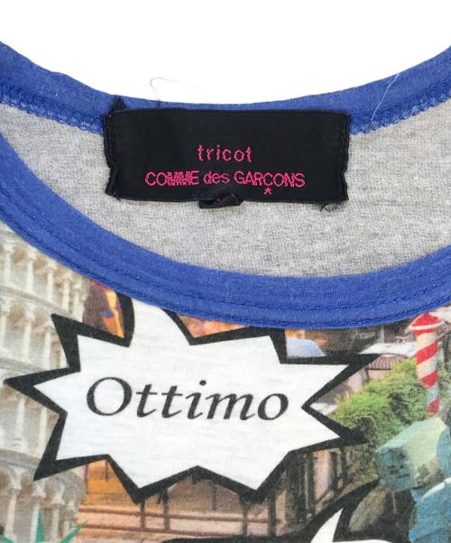 tricot COMME des GARCONS（トリココムデギャルソン）tricot COMME des GARCONS (トリココムデギャルソン) ワールドフォントＴシャツ グレー サイズ:Sの古着・服飾アイテム