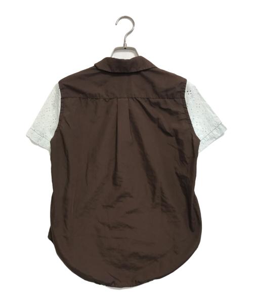 tricot COMME des GARCONS（トリココムデギャルソン）tricot COMME des GARCONS (トリココムデギャルソン) レース切替シャツ ブラウン サイズ:Sの古着・服飾アイテム