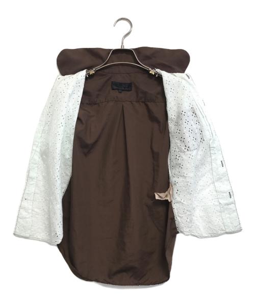 tricot COMME des GARCONS（トリココムデギャルソン）tricot COMME des GARCONS (トリココムデギャルソン) レース切替シャツ ブラウン サイズ:Sの古着・服飾アイテム