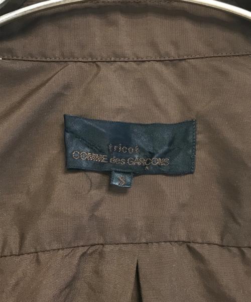 tricot COMME des GARCONS（トリココムデギャルソン）tricot COMME des GARCONS (トリココムデギャルソン) レース切替シャツ ブラウン サイズ:Sの古着・服飾アイテム