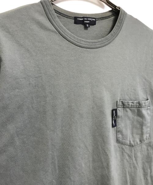 COMME des GARCONS HOMME（コムデギャルソン オム）COMME des GARCONS HOMME (コムデギャルソン オム) 綿天竺製品染ホ゜ケットTシャツ グレー サイズ:Sの古着・服飾アイテム