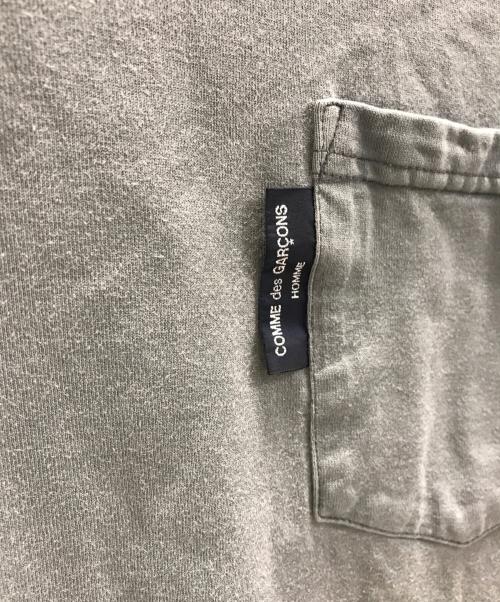 COMME des GARCONS HOMME（コムデギャルソン オム）COMME des GARCONS HOMME (コムデギャルソン オム) 綿天竺製品染ホ゜ケットTシャツ グレー サイズ:Sの古着・服飾アイテム