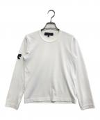 BLACK COMME des GARCONSブラックコムデギャルソン）の古着「袖リボンロングスリーブカットソー」｜ホワイト