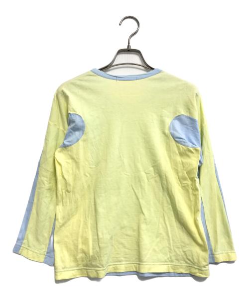 COMME des GARCONS（コムデギャルソン）COMME des GARCONS (コムデギャルソン) 切替L/Sカットソー ブルー×イエロー サイズ:表記なしの古着・服飾アイテム