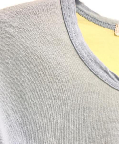 COMME des GARCONS（コムデギャルソン）COMME des GARCONS (コムデギャルソン) 切替L/Sカットソー ブルー×イエロー サイズ:表記なしの古着・服飾アイテム
