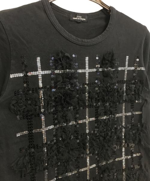 tricot COMME des GARCONS（トリココムデギャルソン）tricot COMME des GARCONS (トリココムデギャルソン) スパンコールＴシャツ ブラック サイズ:Sの古着・服飾アイテム
