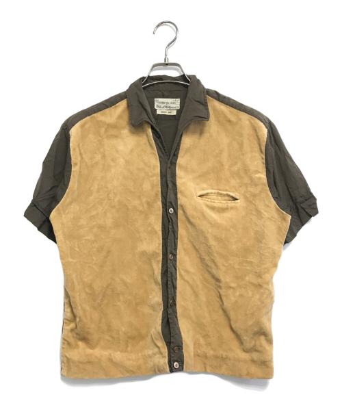 Duke of Hollywood（デュークオブハリウッド）Duke of Hollywood (デュークオブハリウッド) パイル地切替半袖シャツ グリーン サイズ:Mの古着・服飾アイテム