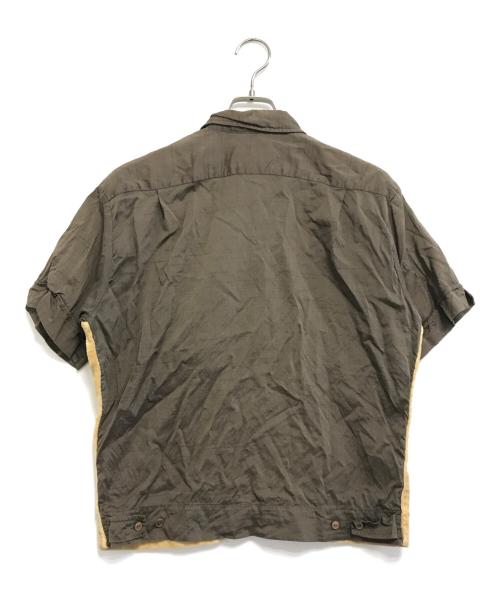 Duke of Hollywood（デュークオブハリウッド）Duke of Hollywood (デュークオブハリウッド) パイル地切替半袖シャツ グリーン サイズ:Mの古着・服飾アイテム