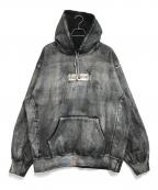 SUPREME×MM6シュプリーム×エムエムシックス）の古着「Foil Box Logo Hooded Sweatshirt」｜ブラック