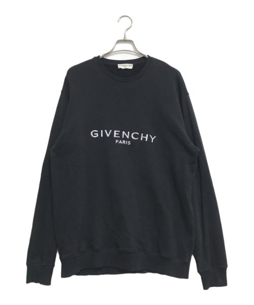 GIVENCHY（ジバンシィ）GIVENCHY (ジバンシィ) メタリック3Dロゴトレーナー ブラック サイズ:Lの古着・服飾アイテム