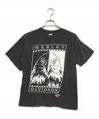 モーターサイクルTシャツモーターサイクルTシャツ）の古着「90s HARLEY-DAVIDSON(ハーレーダビットソン) モーターサイクルTシャツ」｜ブラック