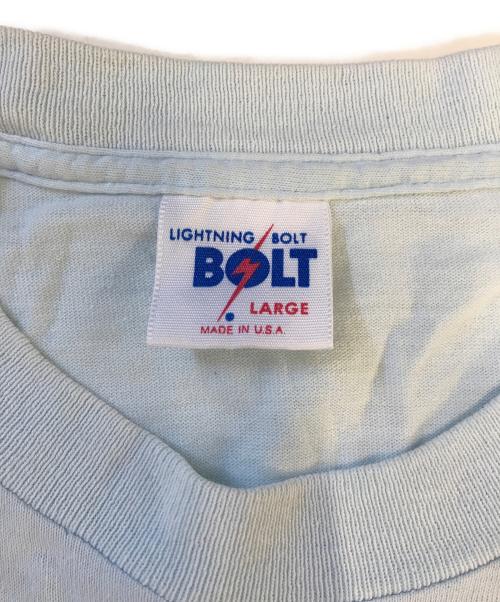 LIGHTNING BOLT（ライトニング ボルト）LIGHTNING BOLT (ライトニング ボルト) プリントTシャツ スカイブルー サイズ:Lの古着・服飾アイテム