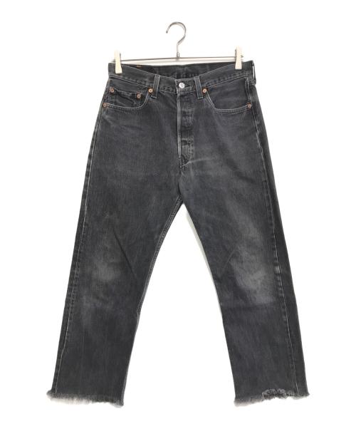 LEVI'S（リーバイス）LEVI'S (リーバイス) 後染めカットオフデニムパンツ ブラック サイズ:W32 L34の古着・服飾アイテム