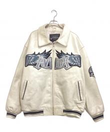 AVIREX（アヴィレックス）の古着「レザースタジャン」｜アイボリー