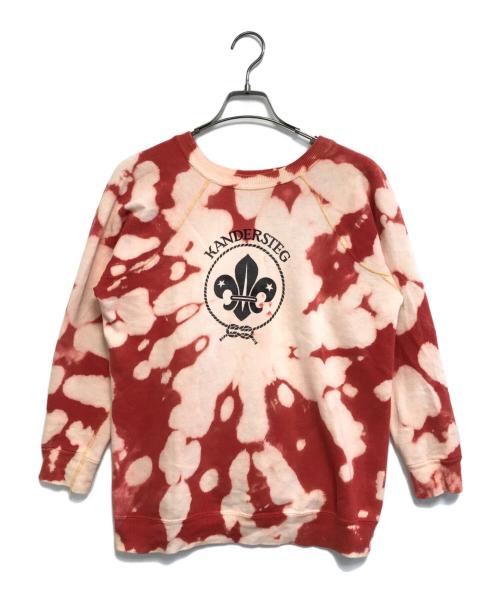 USED（ユーズド）USED (ユーズド) ブリーチ加工ラグランスウェット レッド サイズ:表記なしの古着・服飾アイテム