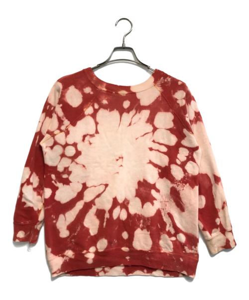 USED（ユーズド）USED (ユーズド) ブリーチ加工ラグランスウェット レッド サイズ:表記なしの古着・服飾アイテム