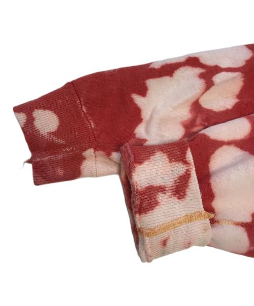 USED（ユーズド）USED (ユーズド) ブリーチ加工ラグランスウェット レッド サイズ:表記なしの古着・服飾アイテム