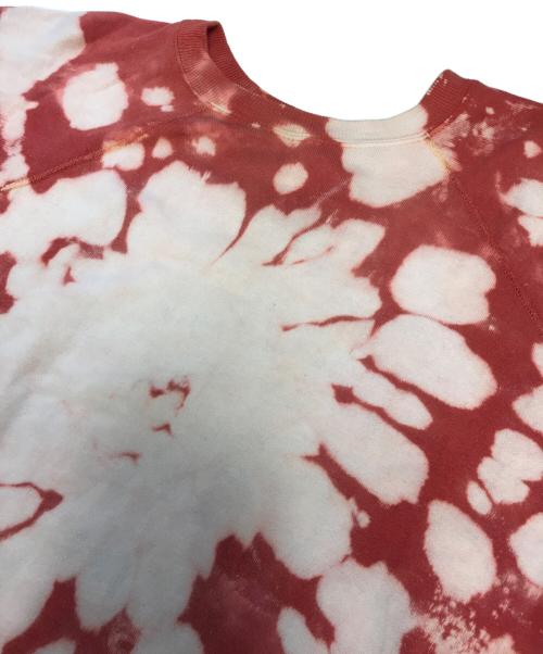 USED（ユーズド）USED (ユーズド) ブリーチ加工ラグランスウェット レッド サイズ:表記なしの古着・服飾アイテム